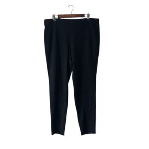 J. Jill Black Stretchy Tapered Leg Pants High Rise Pima Cotton Size Large Tall